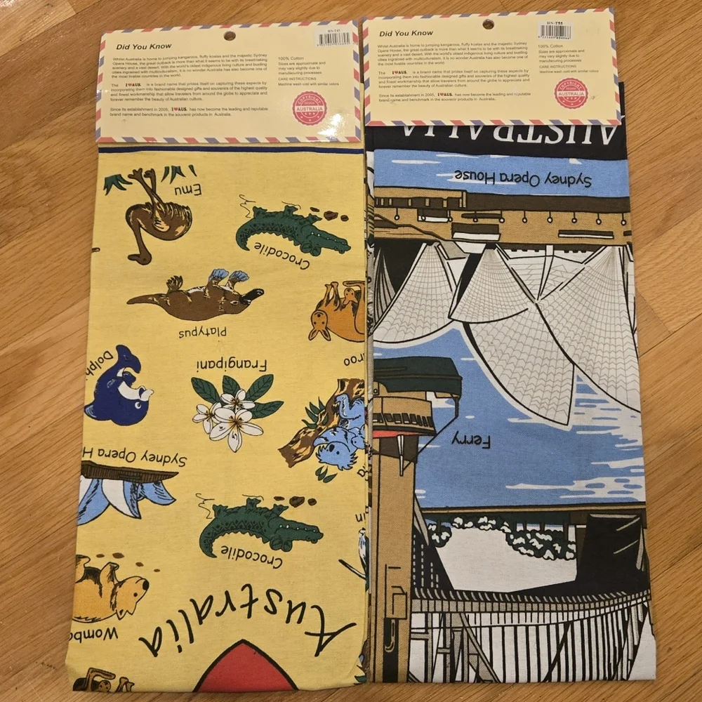 Australian Tea Towels: Set of 2